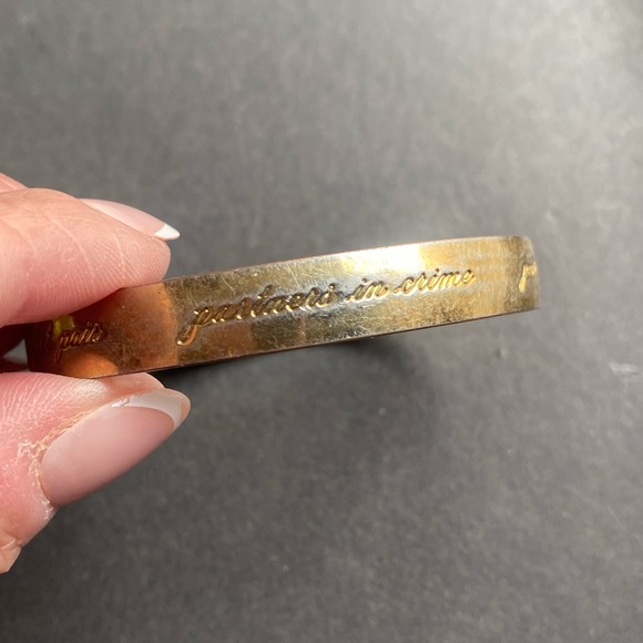 Kate Spade Of New York Best Friend Ever Etchings Gold Tone Bangle Bracelet - Picture 7 of 14